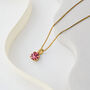 Pink Swarovski Crystal Single Stone Pendant Necklace, thumbnail 5 of 6