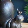 Yoga Hippo And Bird Ornament, thumbnail 5 of 5