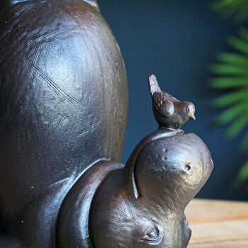 Yoga Hippo And Bird Ornament, 5 of 5