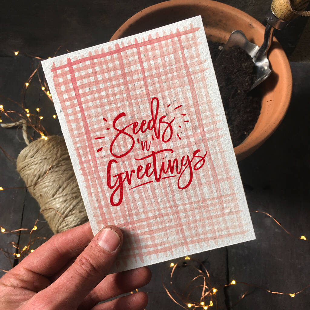 Seeds 'N' Greetings Plantable Seed Christmas Card By Ruby & Bo