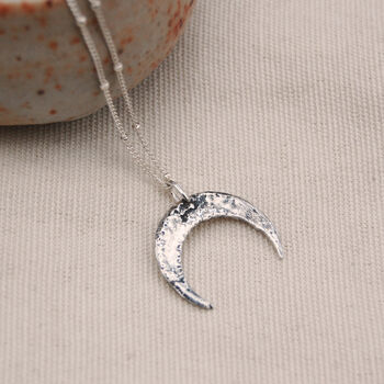 Organic Luna Crescent Moon Necklace, 5 of 10