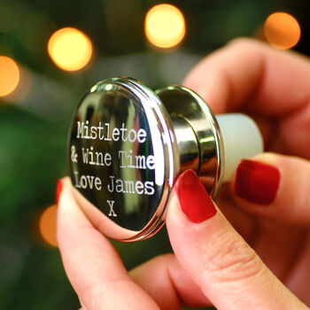 Personalised Christmas Wishes Wine Bottle Stopper, 2 of 8