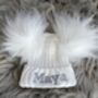 White Embroidered Baby Hat, thumbnail 4 of 8