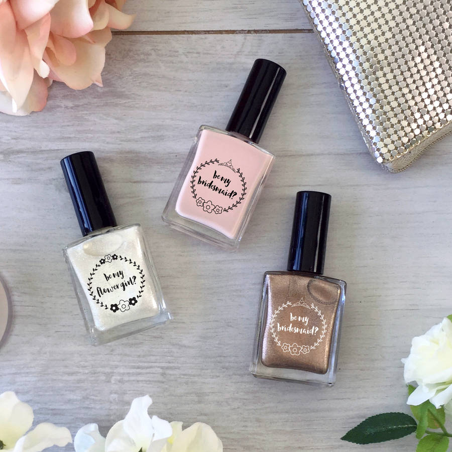 personalised wedding nail polish by letteroom | notonthehighstreet.com