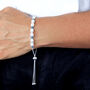 Sterling Silver Pearl And Birthstone Sliding Bracelet, thumbnail 1 of 11