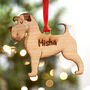 Personalised Schnauzer Dog Wooden Christmas Decoration, thumbnail 1 of 8