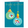 Christmas Baubles Mini Greetings Card, thumbnail 2 of 2