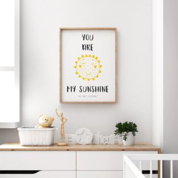 'You Are My Sunshine' Nursery Rhyme Print, 3 of 5