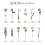 Family Of Birth Flowers In Mini Wooden Planter, thumbnail 2 of 3