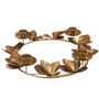 Floral Brass Effect Wreath Candle Holder, thumbnail 2 of 5