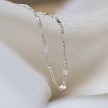 Sterling Silver Shimmer Chain Necklace, 5 of 8