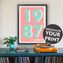 1987 Personalised Year Typography Print, thumbnail 7 of 11