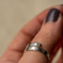 Paw Print Personalised Adjustable Sterling Silver Ring, thumbnail 3 of 8