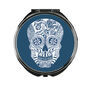 Blue White Illustrated Skull Mirror And Lens Cloth Set, thumbnail 2 of 7