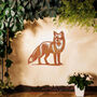 Metal Fox Wall Art Outdoor Garden Decor Rusted Gift Idea, thumbnail 1 of 10