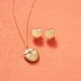 Lotus Necklace And Studs Set, thumbnail 1 of 4