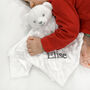 Personalised White Teddy Baby Comforter, thumbnail 5 of 11