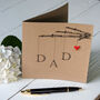 Handmade 'Dad' Fishing Card With Ceramic Heart Detail, thumbnail 2 of 3