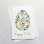 'Happy Easter' Hand Lettered Floral Watercolour Card, thumbnail 1 of 2