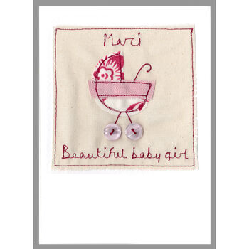 Personalised New Baby Girl Card, 11 of 12