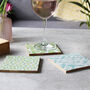 Set Of Patterned Bamboo Coasters For Him, thumbnail 5 of 12