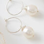 Baroque Pearl Hoop Earrings, thumbnail 5 of 10