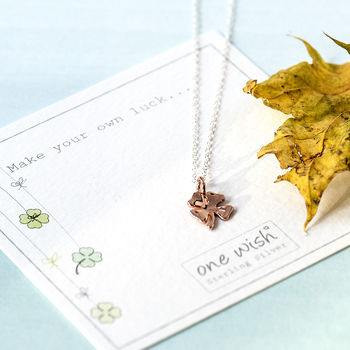 Lucky Clover Necklace In Silver Gold Or Rose Gold, 4 of 12