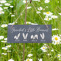 Personalised Little Bunnies Garden Slate Sign, thumbnail 1 of 3