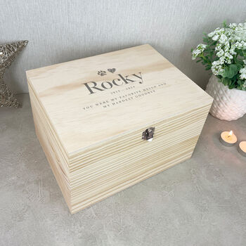 Personalised Sketch Pet Memorial Keepsake Box, 2 of 11