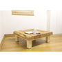 Oak And Iron Large Square Coffee Table, thumbnail 1 of 12
