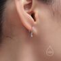 Extra Tiny Clear Cz Huggie Hoop Earrings, thumbnail 4 of 10
