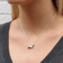 Personalised Diamond Set Dachshund Dog Necklace, thumbnail 3 of 5
