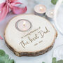 Personalised Tree Bark Memorial Tealight Candle Holder, thumbnail 2 of 2