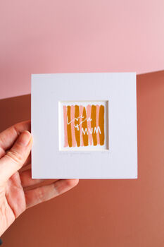 Love You Mum Striped Mini Art Print, 8 of 10