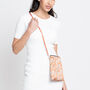 Silk Zipped Crossbody Bag Crosshatch, thumbnail 4 of 12