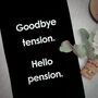 Goodbye Tension Hello Pension Retirement Bottle Bag, thumbnail 3 of 5