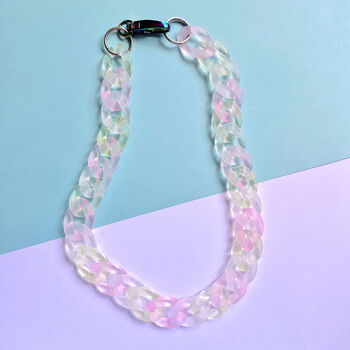 Chunky Clear Acrylic Link Statement Necklace, 5 of 5