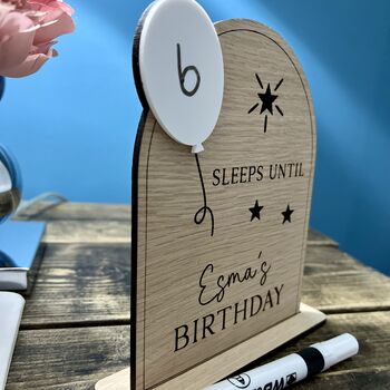 Personalised Birthday Countdown Board, Wipeable, 2 of 3
