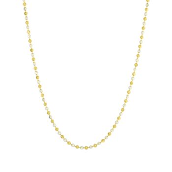 Gold And Silver Moon Cut Bead Chain Necklace For Men, 4 of 7
