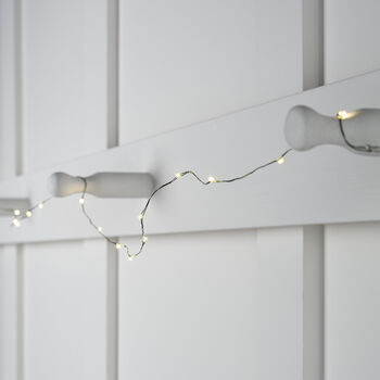 50 Warm White LED Micro Fairy Lights On Green Wire, 2 of 4