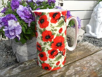 Large China Jug In Vibrant Poppy Design, 8 of 8