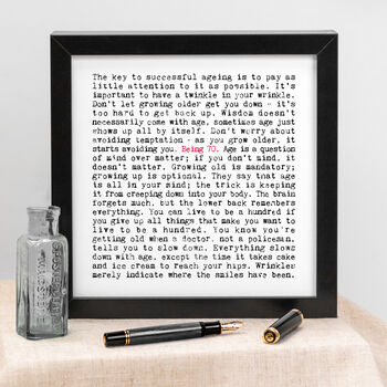 70th Birthday Gift, Being 70 Quotes Print, 2 of 9