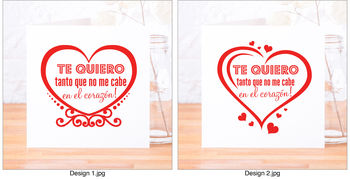 Spanish 'Te Quiero Tanto' Card, 3 of 6