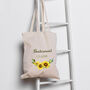 Bridal Party Sunflower Tote Bag, thumbnail 4 of 5