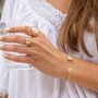 Citrine November Birthstone Sunburst Gold Plated Bangle, thumbnail 2 of 5