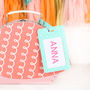 Pink And Blue Flamingo Luggage Tag, thumbnail 2 of 2