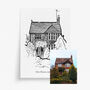 'Black And White Hand Drawn House Portrait', thumbnail 6 of 7