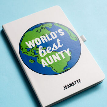 'World's Best Aunt' Personalised Notebook, 2 of 5