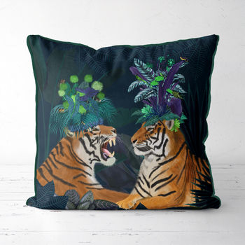 Hot House Tiger Decorative Cushions, 2 of 4