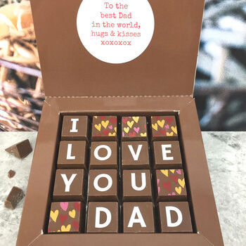 Love You Dad Chocolates With Personalised Message, 8 of 9